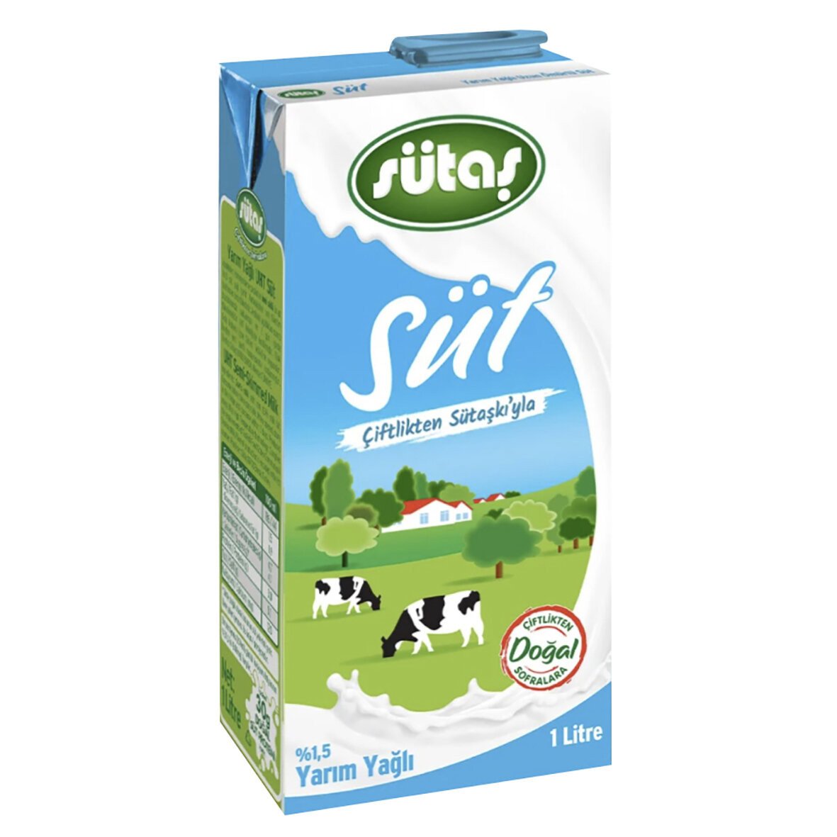 SÜTAŞ YARIM YAĞLI SÜT 1 LT
