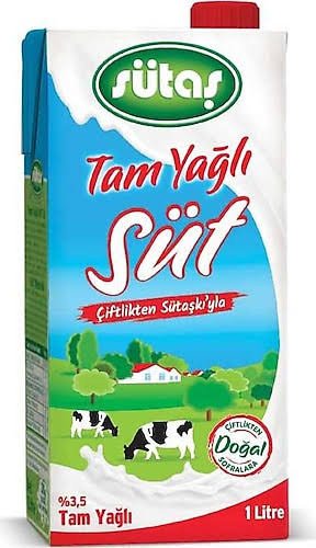 SÜTAŞ TAM YAĞLI SÜT 1 LT
